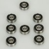 8 Pcs Abec 9 Durable Titanium & Stainless Steel Sporting Goods Skateboard Bearings (Black)