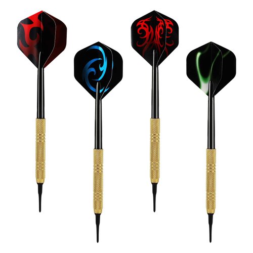 Accmor 12 Pcs Darts Plastic Tip, Soft Tip Darts Set, 14g Plastic Tipped Dart, Attach Extra 36 Black 2BA Replacement Tips, Soft Tip Darts for Electronic/Plastic Dartboard
