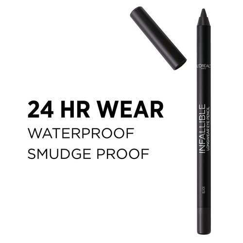 L'Oreal Paris Cosmetics Infallible Pro-Last Waterproof Pencil Eyeliner, Black, 0.042 Ounce,1 Count