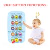 HISTOYE Baby Toy Phone for 1 2 Year Old Boy Girl Fake Phone Toys with Music Baby Cell Phone Toys 6 to 12 Months Light Up Play Phone for Babies Kids Toddlers Educational Learning Toys Gifts