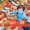 Bcareself Pizza Blanket Adult Kdis Size Double Sided Funny Realistic Food Personalized Throw Blanket Novelty Gift for Everyone 300 GSM Soft Flannel 60 inches Red