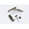 Labradorite Stone Hair Clip Set - Includes 2 Hair Combs, 1 60 mm French Barrette, 2 Hair Pins