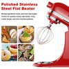 6 Wire Whisk Attachment for Kitchenaid Stand Mixer, Stainless Steel K45WW Whip Replace Attachment for 4.5-5Qt Tilt-Head Stand Mixer, For Egg Cream Stirrer, Flour Cake Balloon Whisk, Dishwasher Safe