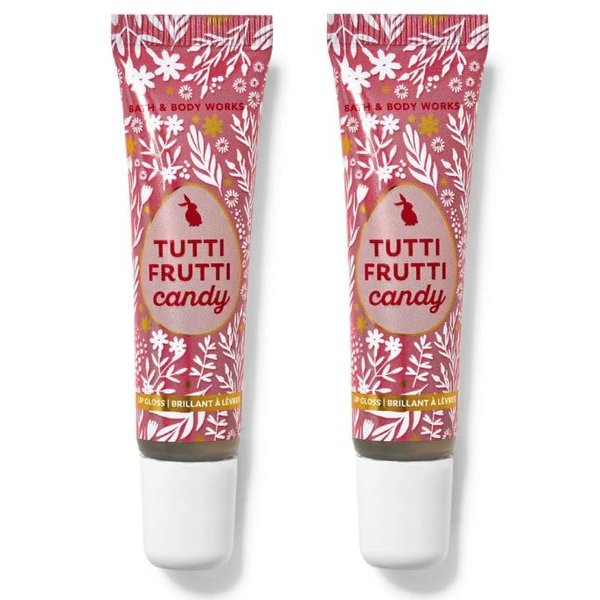 Bath Body Tutti Frutti Candy Lip Gloss | Set of 2 (.47 Oz Each)