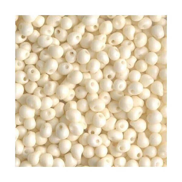 DP-2021, Matte Opaque Cream, 10g, 3.4mm Drop/Fringe Beads, (db-64)