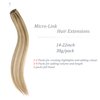 Micro Link Hair Extensions Human Hair 30g 18inch(#18613) Dark Blonde Microlink Hair Extensions Human Hair Microbead Hair Extensions Microlink Hair Extensions Micro Link Hair Extensions For Women