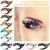 OIIKI Eye Shadow Tattoo Sticker 22pcs / 11 Pairs, Temporary Eye Tattoo Stickers for Makeup, Temporary Face Tattoos Eyeshadow Eyeliner Lace Sticker Fake Tattoo