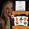 Luminous Halloween Temporary Tattoos for kids, Glow in Dark Tattoos Halloween Party Favors Individually Wrapped Sheets, Birthday Party Decorations Supplies, Halloween Gifts Goodie Bag Fillers