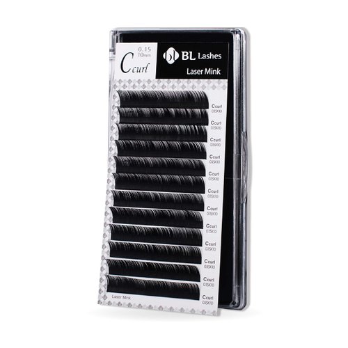 BL Lashes Eyelash Extensions, Laser Mink Classic Synthetic Lashes, 0.15 Thickness, D Curl Mix (7~14mm) Natural Semi Permanent Eyelashes, Longer-lasting Eyelash Extension Supplies D Curl Mix (7~14mm)
