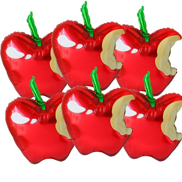 Apple balloons welcome back to school party decoration balloons red mylar apple balloon for the first day of school decoration snow white party balloons