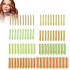 Hair Rollers, 80Pcs Hair Curlers with Rubber Band Heat Perm Rod 1-8 Sizes Hair Clip Curlers Hairdressing Styling Tool