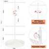 Jenseits Jewelry Organizer Stand, 3 Tier Long Necklaces Organizer Holder Tree, Adjustable Height Earring Display Towers, Bracelets Storage Rack for Dresser Bathroom Vanity