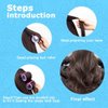 Self grip hair roller set 36 pcs,Heatless hair curlers,Hair rollers with hair roller clips and comb,Salon hairdressing curlers,DIY Hair Styles, Sungenol 3 Sizes Blue Hair Rollers in 1 set