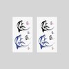 Oottati 2 Sheets Small Cute Temporary Tattoo Stickers Dolphin Arm suit for Kids Women Fake Tattoos That Look Real and Last Long