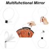 Martvex 1x 30x Magnifying Travel Mirror, Hand Mirror with Handle - Double Side Hand Held Mirror with 1x30x Magnification & Foldable Handle, Portable Travel Makeup Hand Mirror for Women (White)