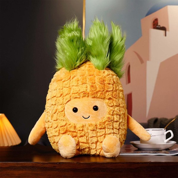 Yaafency Cute Pineapple Plush Toys,Stuff Pineapple Plushies Soft Cuddly Gift for Kids Girls Boys