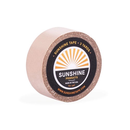 Sunshine Extended Wear Hair System Tape Roll Adhesive Wig Tape - Brown Liner Hair Tape - Long Lasting 1-2 Week Hold -3/4" x 3yds