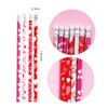 Nydotd 50Pcs Valentines Day Pencils, Valentines Wood Pencils Bulk with Erasers for Kids Party Favors Valentine's Day Exchange Gifts Goodie Bags Fillers Giveaways School Classroom Rewards Heart Pattern