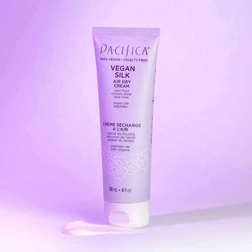 Pacifica Beauty | Vegan Silk Air Dry Cream | No Heat Hair Styling Cream | Frizz Control, Adds Texture + Shine, Softens + Smooths | All Hair Types, Dry + Damaged | Sulfate + Silicone Free | Vegan
