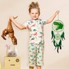 Basumee Dinosaur Dream Catcher for Kids Feather Dream Catchers Handmade Home Décor Wall Hanging with Double Ring for Nursery Bedroom Boy Birthday Gift, Green