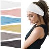 YONUF Fashion Headbands For Women Wide Headband Yoga Workout Head Bands Hair Accessories Band 6 Pack