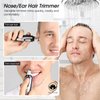 Ear and Nose Hair Trimmer Clipper - 2024 Professional Painless Eyebrow & Facial Hair Trimmer for Men Women,Battery-Operated Trimmer with IPX7 Waterproof,Dual Edge Blades for Easy Cleansing Black