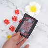 Poker Playing Cards Dice Sets Poker Table Cards PVC Waterproof Stacking Cup Dice Grade AAA Precision 19mm Serialized Casino Craps Dice with Razor Edges and Corners for Classic Magic Tricks Deck (Red)
