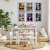 MISCER 6 Pack Paint by Numbers Kit for Adults Beginner,Starry Sky Paint by Number Kits, DIY Acrylic Oil Painting Suitable for Home Decoration (8 * 12 Inch)