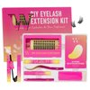 DIY Lash Extension Kit Cluster Lashes Kit with 72 Pcs D Curl Cluster Lashes Wispy Eyelash Bond and Seal Lashes Remover and Eyelash Applicator for Beginner DIY at Home by W(Darling 04 Kit-D-10-16MM)