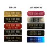 Personalized Custom Engraved Plate Engraving Plaque Art Label Name ID Tag Picture Trophy Flag Display Case, Picture Frame Brass/Aluminum 1"x3" inch