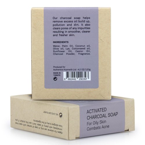 AUTHENTIC BATH & SOAP Cold Processed Handmade Bar Soap for Men, Women. Gentle, Moisturizing, Nourishing, Sulfate Free, Body and Face (4.2 Ounce (Pack of 2), Activated Charcoal)