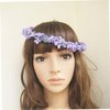 BIUDECO 2pcs Lavender Floral Wreath Lavender Flower Hawaiian Flower Lavender Headband Bridal Headpieces for Wedding Wreath Flower Headpiece Lavender for Women Fairy Hair Blue Flower Bride