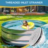 Amptyhub Threaded Inlet Strainer Kit Incl. Rubber Washer and Strainer Nut | Fits Intex Filter Pumps w/ 1-1/2" Hoses (1)