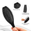 2 Pcs Wig Brush for Synthetic Wigs and Human Hair Stainless Steel Wig Wire Detangling Brushes Portable Wet Brush Comb Professional Synthetic Hair Brush Hair Extension Brushes for Women