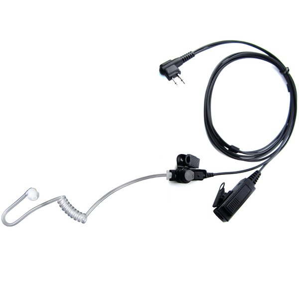 2-Wire Surveillance Earpiece Mic with Acoustic Tube Compatible with Motorola CP200 CP200D