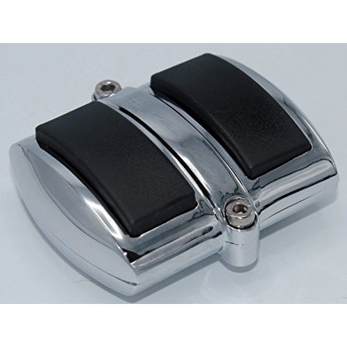 i5 Chrome Rear Brake Pedal Shifter Cover Compatible with Honda Kawasaki Suzuki & Yamaha Cruisers.