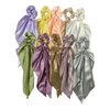 Silk Hair Scarf Scrunchies: 12-Piece Set With Elegant Satin Bow Eng/Pestal Colors Accents For Versatile Styling Options