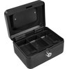 BARSKA 6 Inch Cash Box with Key Lock , Black