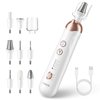 Professional Manicure Pedicure Kit Cordless: COSLUS 8 in 1 Electric Nail File Set, 5 Speed Nail Drill Grinder for Thick Nail Toenail Cuticle, LED Hand Foot Care Trimmer Buffer for Women Men Baby Pets