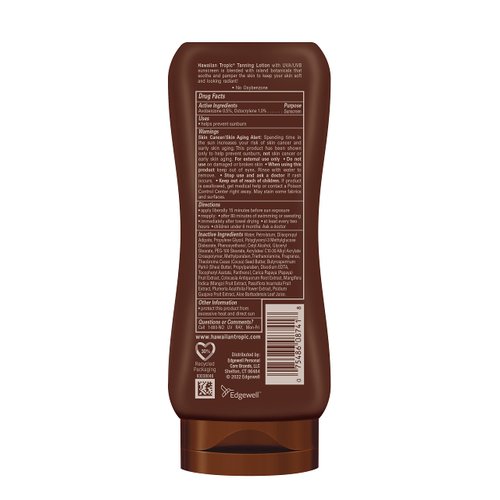 Hawaiian Tropic Island Tanning Lotion Sunscreen SPF 8, 8oz | Outdoor Tanning Lotion with SPF, SPF 8 Sunscreen, Oxybenzone Free Sunscreen, 8oz