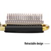 Yusong Mini Travel Hair Brush Set, Folding Hairbrush with Mirror For Women Girls Compact Pocket Size Comb For Purse, Gym, Trip, Swiming (2pcs, Gold&Silver)