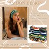 STGDAK Boho Headbands for Women African Striped Hair Band Wide Hair Wrap Trendy Knotted Hair Bandana Elastic Fabric Head Turbans Yoga Running Sports Workout Hair Accessories for Women Girls 4PCS