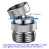 Swivel Faucet Adapter Kit, Brass 3/4-Inch Garden Hose Adapter with Aerator, Kitchen Sink Faucet Adapter for Female & Male to Male, Chrome Finish