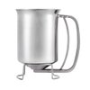 GEETEST 800ml Stainless Steel Pancake Batter Dispenser - Great for Baking,Cupcakes,Muffins-Cooking Crepes,Waffles- Easyflow Spout -Measuring Gauge in Mls and cups