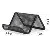 MaxGear Mesh Business Card Holder for Desk Metal Business Card Holder Display Desk Business Card Stand Business Card Desk Holder with 50 Business Cards Capacity Black, 2 Pack