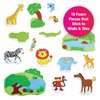 Edushape Magic Creations, Jungle Fun - Baby Bath Foam Toys Foam Stickers - Stick-On Removable Baby Foam Bath Toys for Toddlers 1-3 - Imaginative Learning Bath Toys Foam Activity Play Set