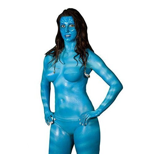 Liquid Latex Fashions Metallic Blue Liquid Latex Body Paints for Adults and Kids, Creates Professional Monster, Zombie Arts, Easy On and Off- 4 Ounces