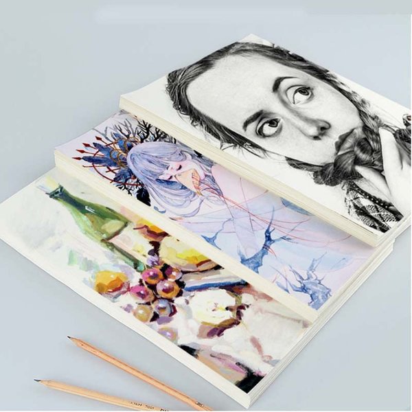 100 Sheets White Watercolor Paper 160 GSM Cold Press Water Colour Painting Sheets - Suitable for Beginners to Expert Painters (12 * 6 inch)