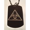 Novelty Biohazard Logo - Military Dog Tag Luggage Tag Key Chain Metal Chain Necklace