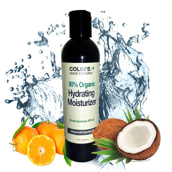 Glimmer Goddes - Colin's Made for Men Organic Daily Moisturizer with SPF 40, 8 oz - Hydrating and Protective Skincare